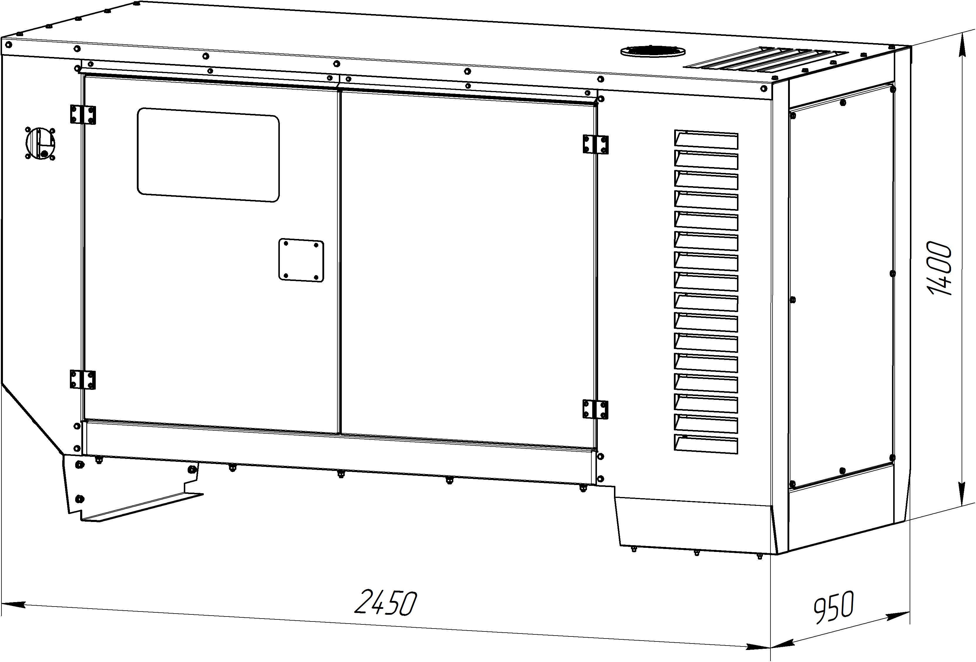Кожух всепогодный/шумозащитный ТСС до 30 кВт, изображение 1